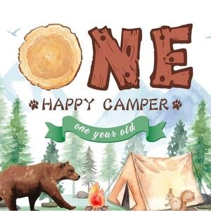 One happy camper birthday decorations